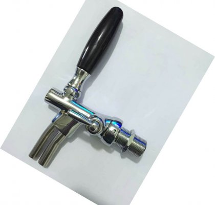 EF-2:Adjustable draft beer faucet with two spouts